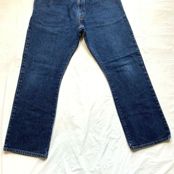 Levi's 517 Boot Cut Jeans Mens 36x30 Dark Blue Denim Red Tab - Picture 4 of 12
